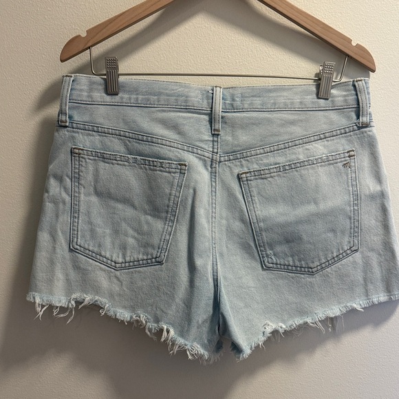 Madewell Light Blue Distressed Denim Cutoff Shorts - Picture 3 of 3